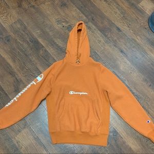rustic orange champion hoodie